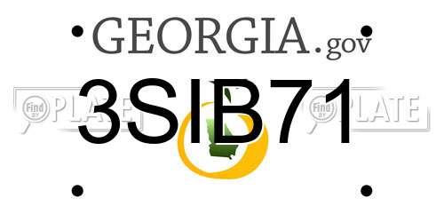 3SIB71 Georgia License Plate
