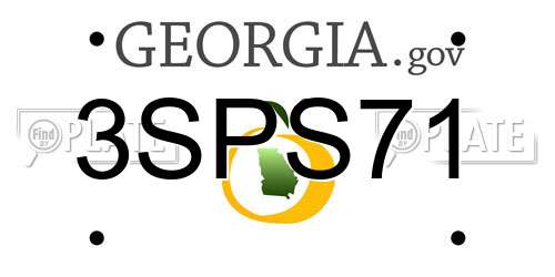 3SPS71 Georgia License Plate