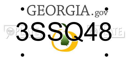 3SSQ48 Georgia License Plate