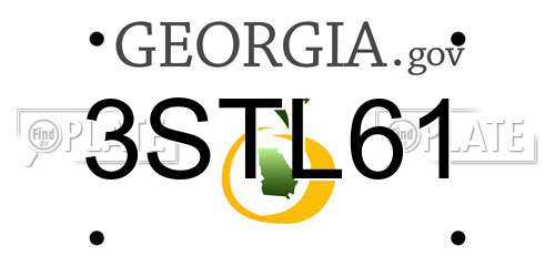 3STL61 Georgia License Plate