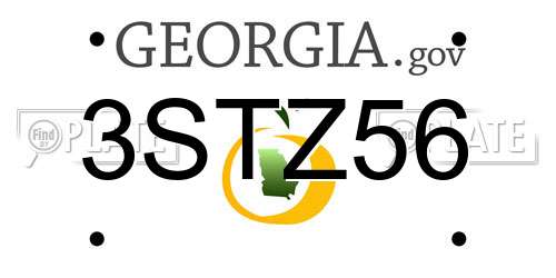 3STZ56 Georgia License Plate
