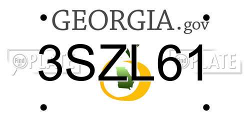 3SZL61 Georgia License Plate