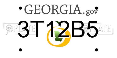 3T12B5 Georgia License Plate