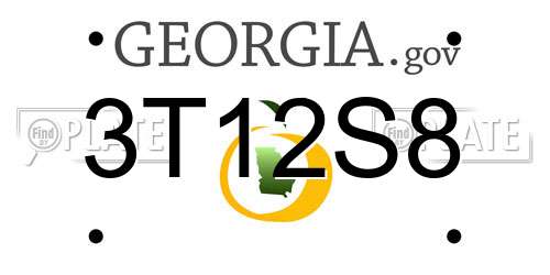 3T12S8 Georgia License Plate