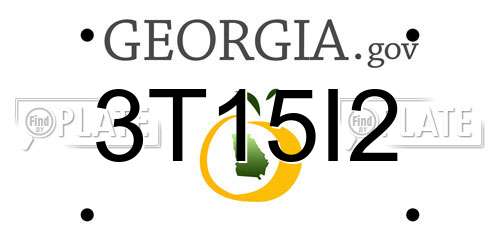 3T15I2 Georgia License Plate