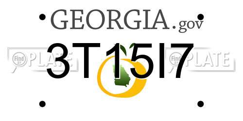 3T15I7 Georgia License Plate