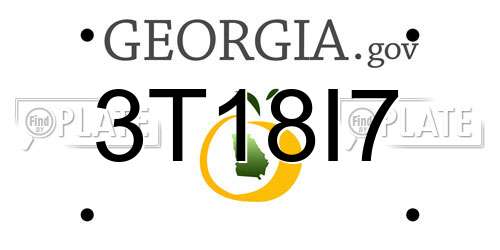 3T18I7 Georgia License Plate