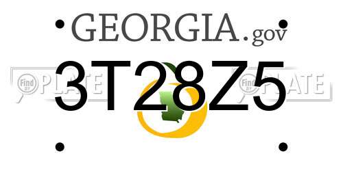 3T28Z5 Georgia License Plate