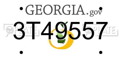 3T49557 Georgia License Plate