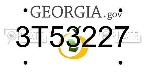 3T53227 Georgia License Plate