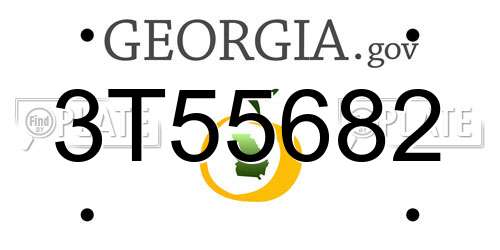 3T55682 Georgia License Plate