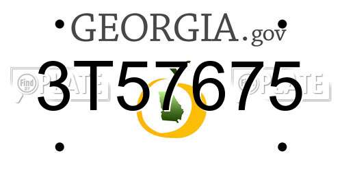 3T57675 Georgia License Plate