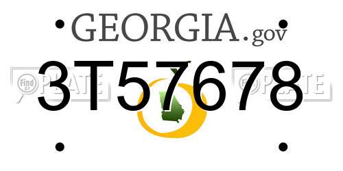 3T57678 Georgia License Plate