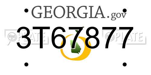 3T67877 Georgia License Plate