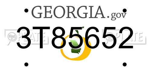 3T85652 Georgia License Plate