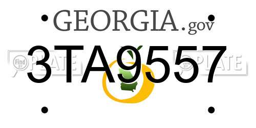 3TA9557 Georgia License Plate