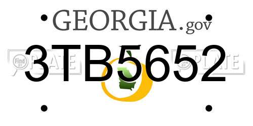 3TB5652 Georgia License Plate