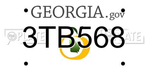 3TB568 Georgia License Plate