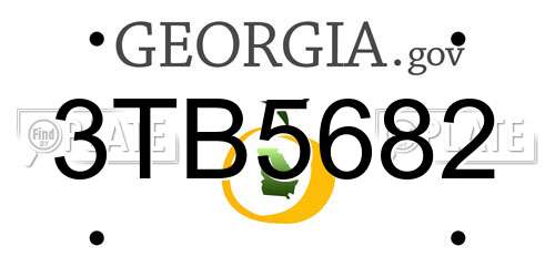 3TB5682 Georgia License Plate