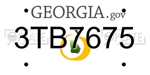 3TB7675 Georgia License Plate
