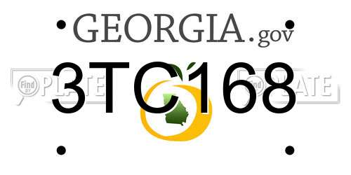 3TC168 Georgia License Plate