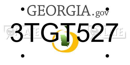 3TGT527 Georgia License Plate