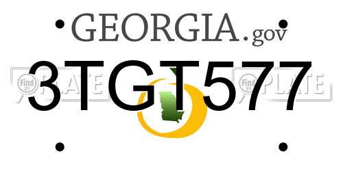 3TGT577 Georgia License Plate
