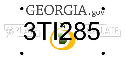 3TI285 Georgia License Plate