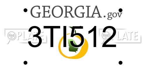 3TI512 Georgia License Plate