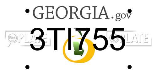 3TI755 Georgia License Plate