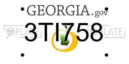 3TI758 Georgia License Plate