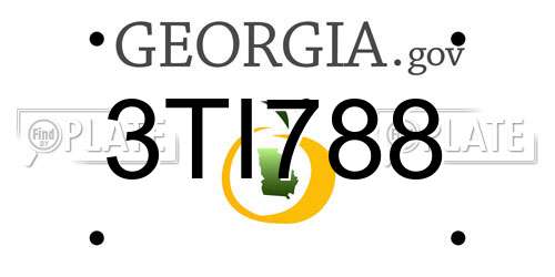 3TI788 Georgia License Plate