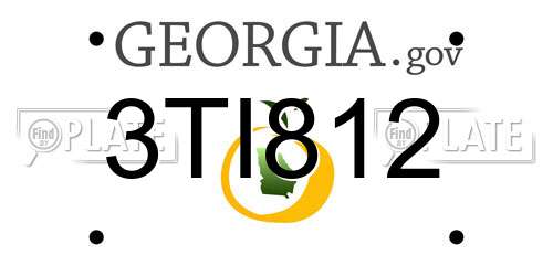 3TI812 Georgia License Plate