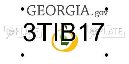 3TIB17 Georgia License Plate