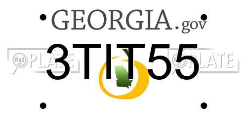 3TIT55 Georgia License Plate
