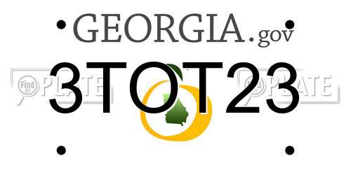 3TOT23 Georgia License Plate