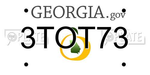 3TOT73 Georgia License Plate