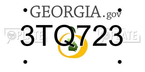 3TQ723 Georgia License Plate