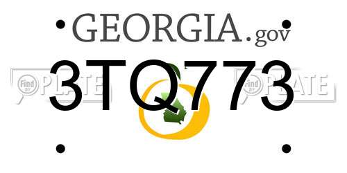 3TQ773 Georgia License Plate