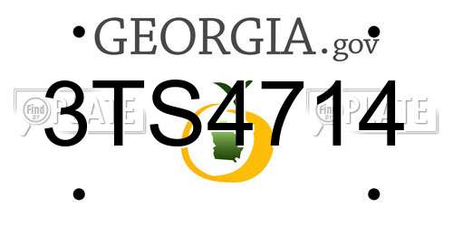 3TS4714 Georgia License Plate