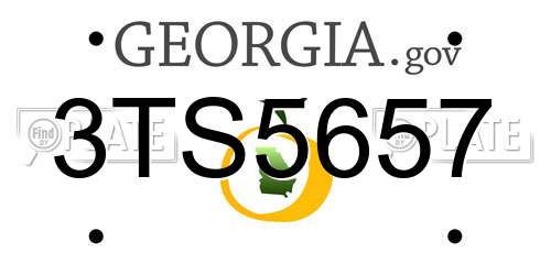 3TS5657 Georgia License Plate