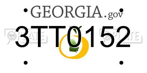 3TT0152 Georgia License Plate