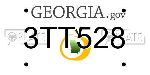 3TT528 Georgia License Plate
