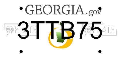 3TTB75 Georgia License Plate