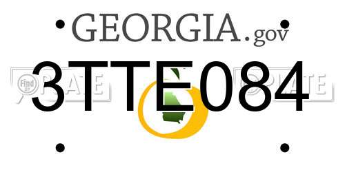 3TTE084 Georgia License Plate