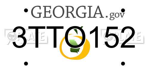 3TTO152 Georgia License Plate