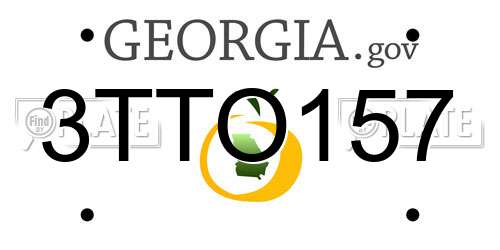 3TTO157 Georgia License Plate