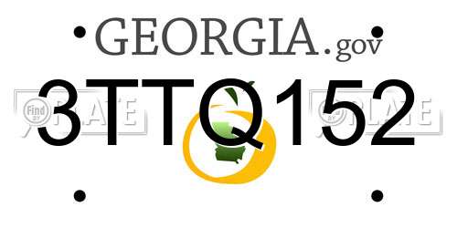 3TTQ152 Georgia License Plate