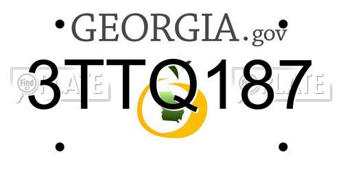 3TTQ187 Georgia License Plate