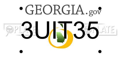 3UIT35 Georgia License Plate